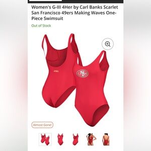 San Francisco 49ers Carl Banks Scarlet swimsuit/bodysuit